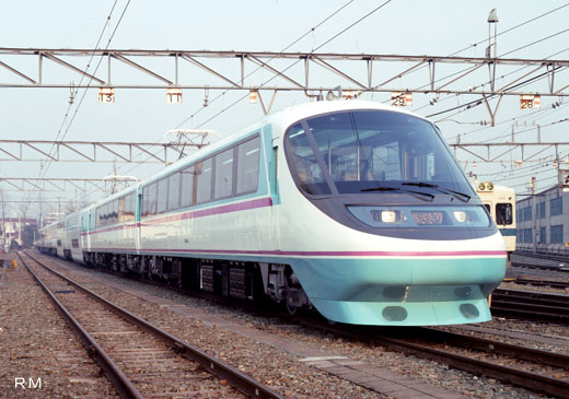 Limited express train 20000 type of Odakyu Electric Railway. 1991 placement on duty.