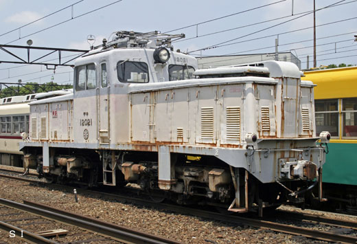 Electric locomotive deki-12021 of Toyamachiho Railroad. 1958 production.