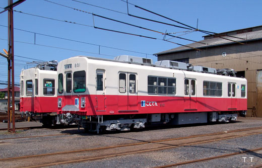 800 types of trains of THE TAKAMATSU-KOTOHIRA RAILROAD. It is a subway of Nagoya formerly.