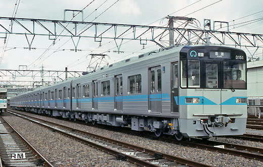 3050 series trains of Nagoya municipal subway Tsurumai Line. A 1993 debut.