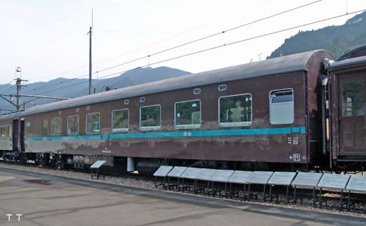 An ORONE-10 type sleeping-car of the Japanese National Railways. A 1959 debut.