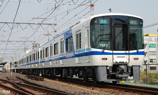 7020 commuter train serise of Semboku Rapid Railway of Osaka. A 2007 appearance.