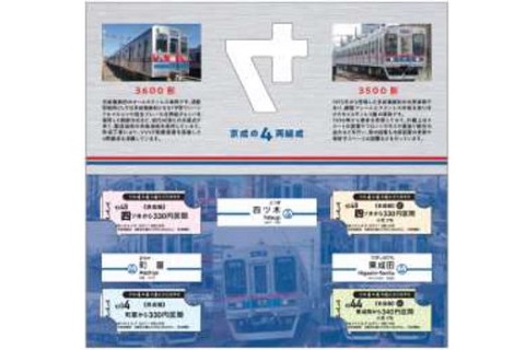 駅名、駅ナンバー、編成数！ 京成の「4」を集めた記念乗車券が発売に
