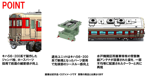 TOMIXからキハ58系「ときわ」と「奥久慈」のNゲージが登場！鉄道模型