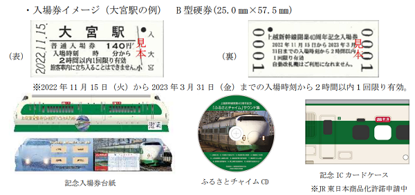 上越新幹線開業40周年記念入場券など、グッズ発売情報！ | 鉄道ホビダス
